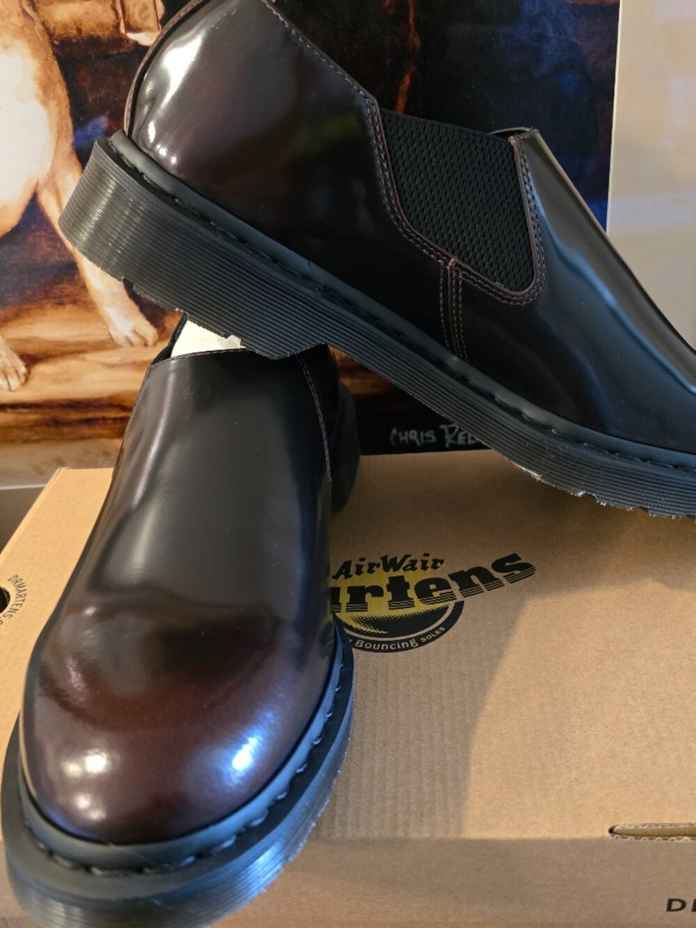 Dr. Martens Louis CHERRY RED Leather Slip-On Loafers 41642600 Men's US SZ 10 NEW